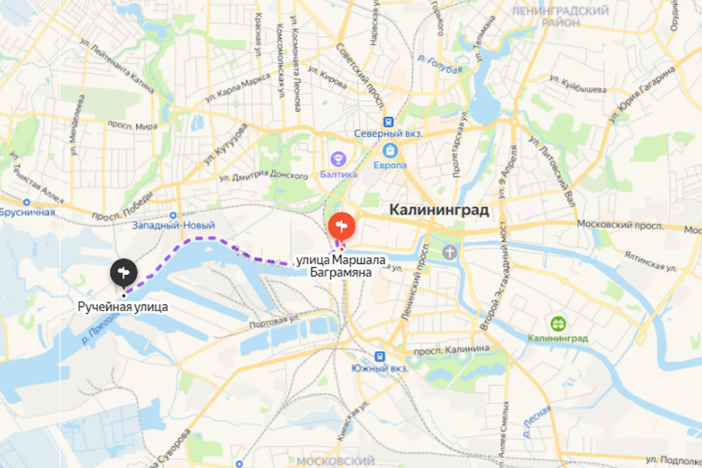 Где находится порт в Калининграде